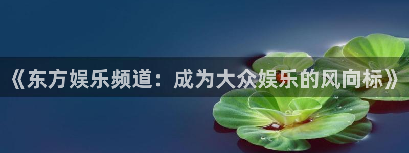 彩虹多多app在哪下：《东方娱乐频道：成为大众娱乐的风向标》
